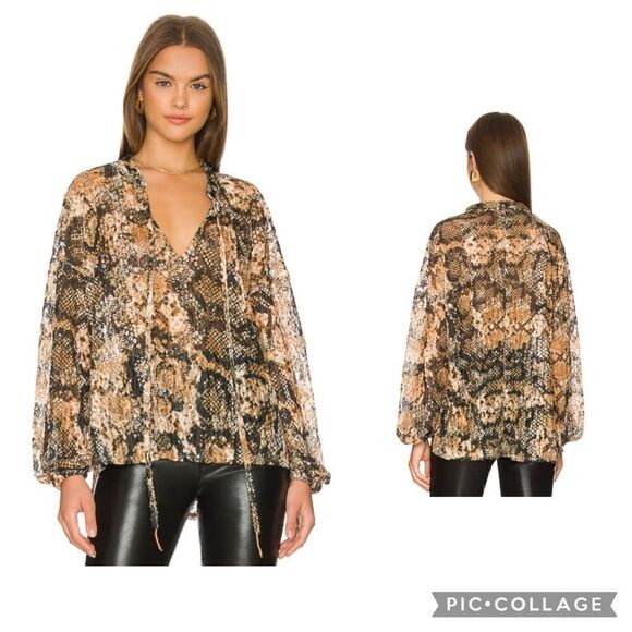 FREE PEOPLE Out For The Night Snake Combo Top Size Small - Picture 1 of 8